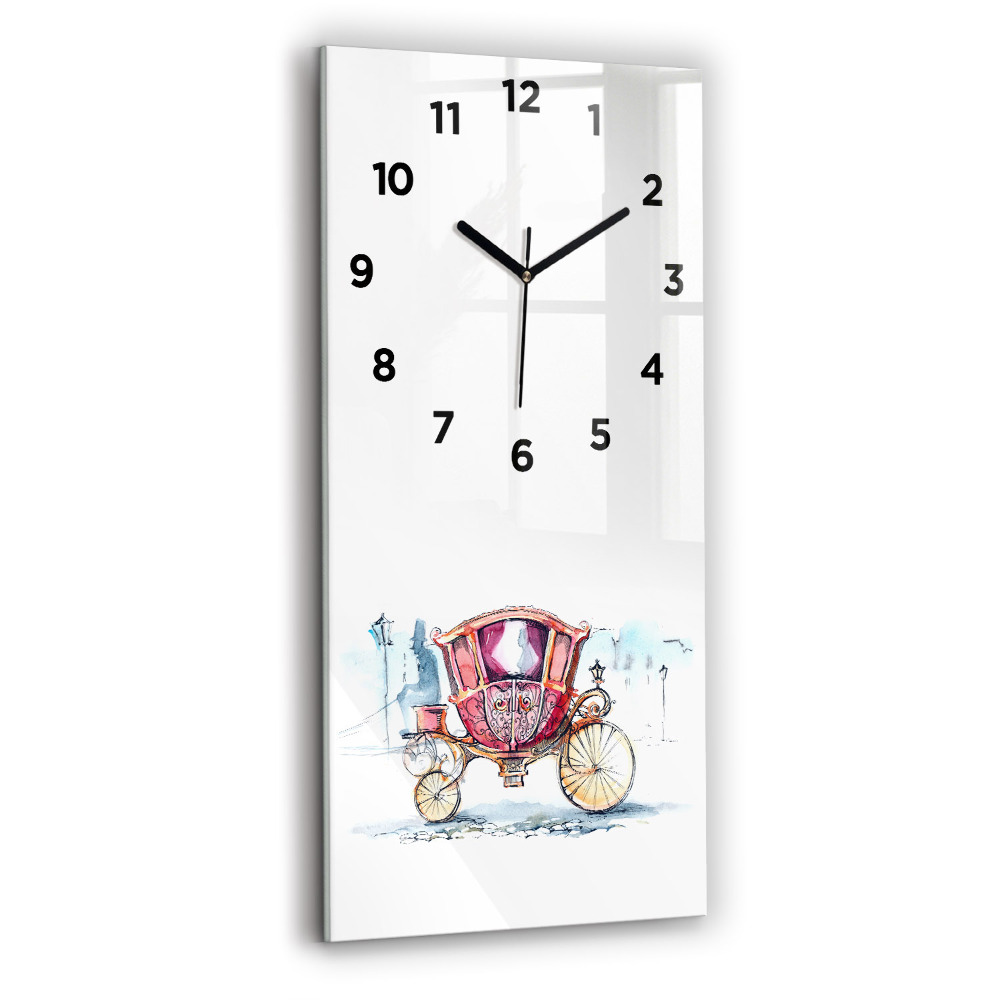 Zegar szklany 30x60 Starodawna Karoca Królowej