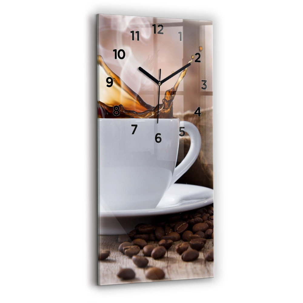 Zegar szklany 30x60 Filiżanka kawy