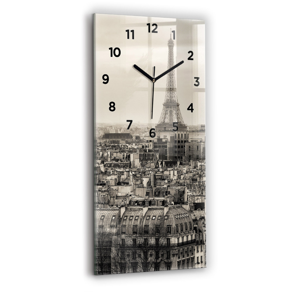 Zegar szklany 30x60 Krajobraz panorama Paryża