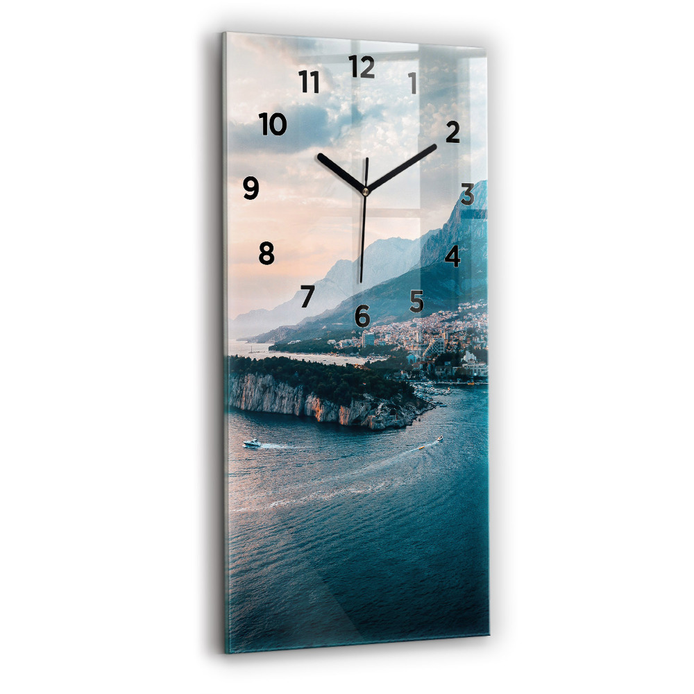 Zegar szklany 30x60 Wyspa w Chorwacji