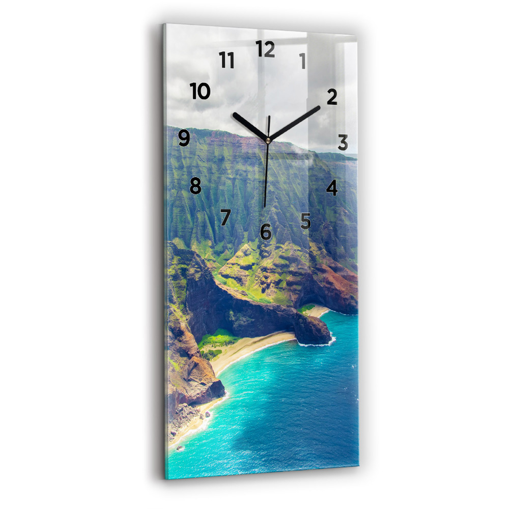 Zegar szklany 30x60 Morze na Hawajach