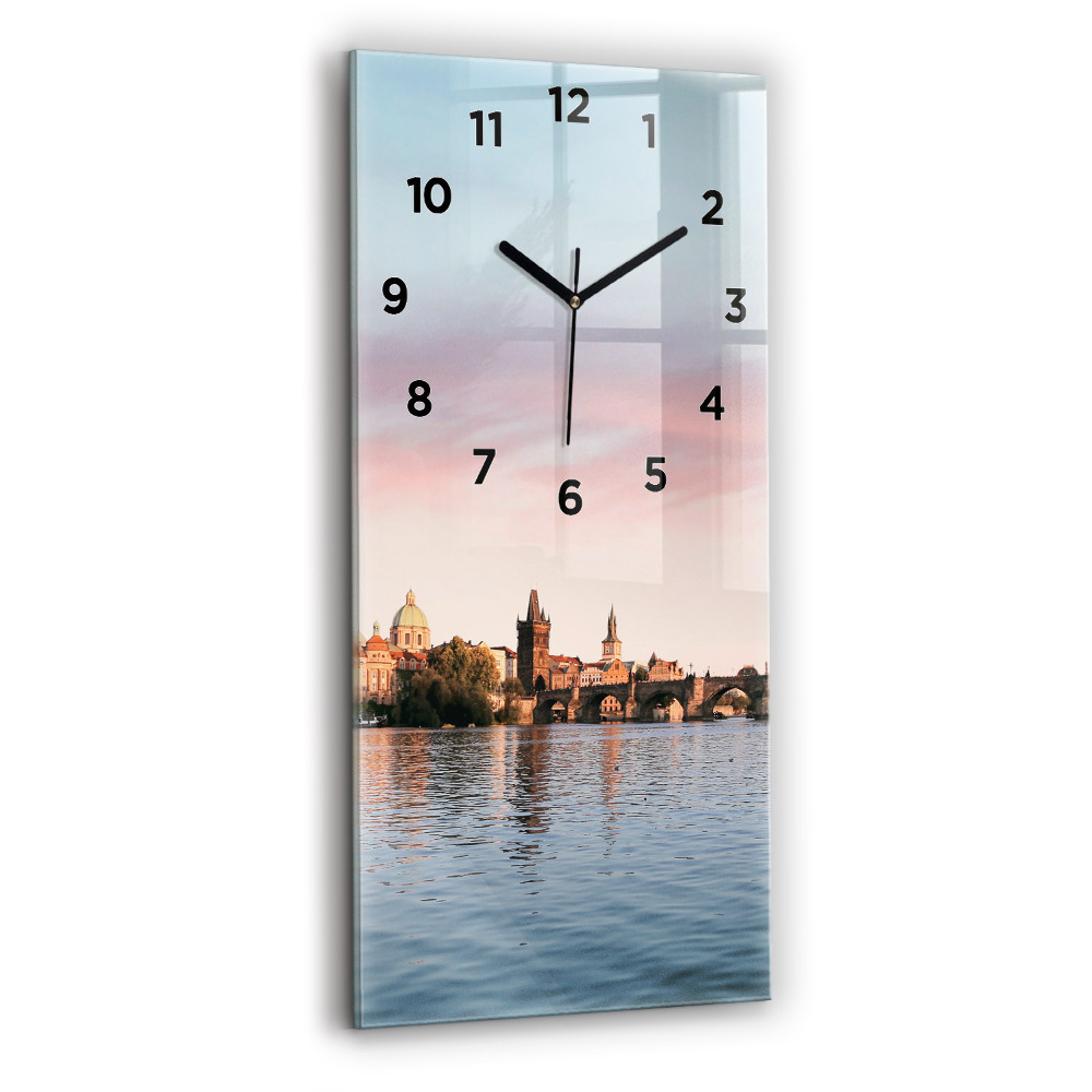 Zegar szklany 30x60 Most Karola w Pradze