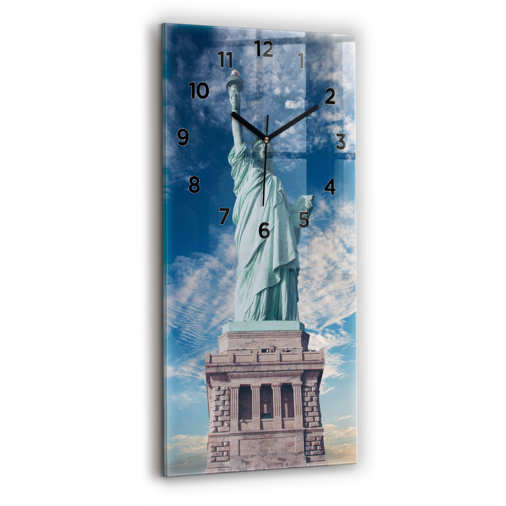 Zegar szklany 30x60 Statua Wolności Nowy Jork