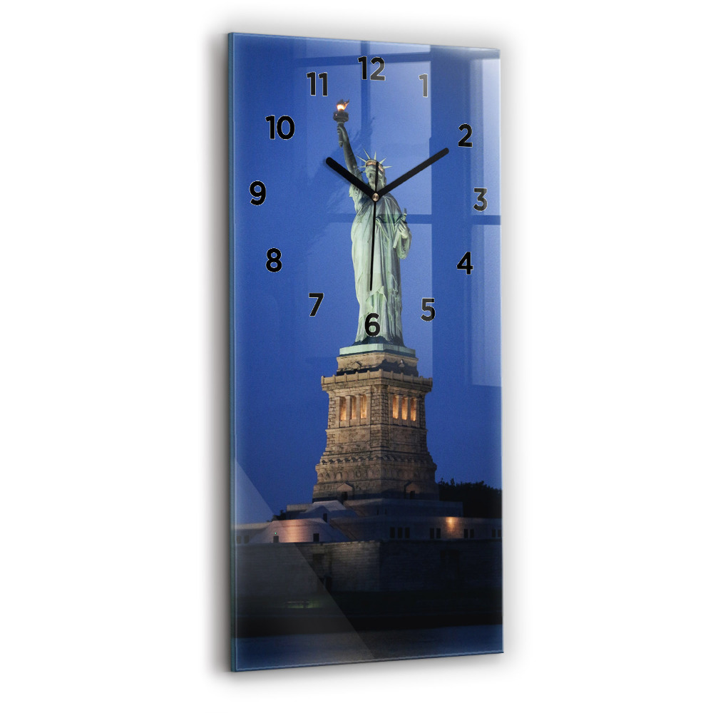 Zegar szklany 30x60 Statua Wolności Nowy Jork
