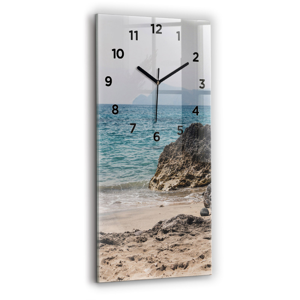 Zegar szklany 30x60 Widok na morze śródziemne