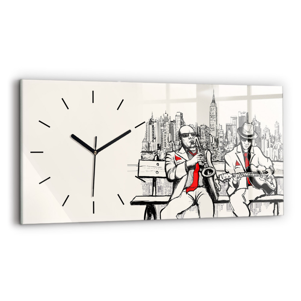 Zegar szklany 60x30 Jazz w Nowym Jorku