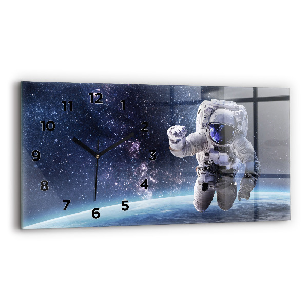 Zegar szklany 60x30 Astronauta