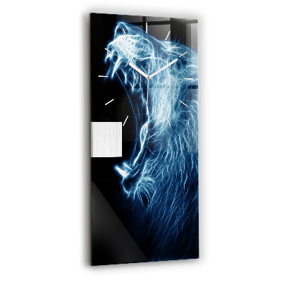 Zegar szklany Dziki lew