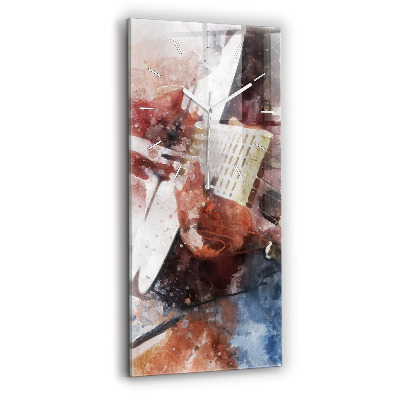 Zegar szklany Wizualizacja Gitary