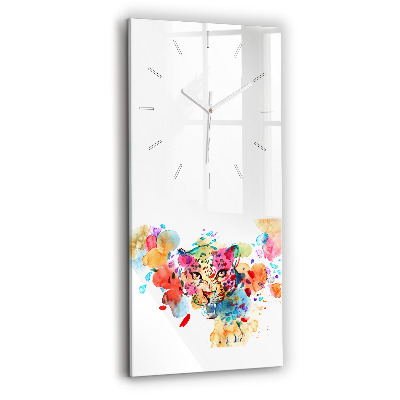 Zegar szklany Abstrakcja dziki kot