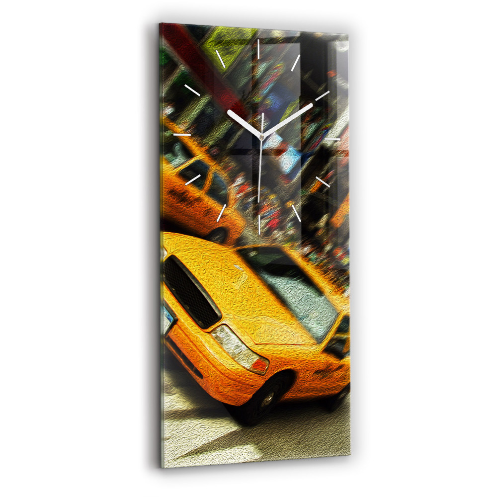Zegar szklany New York City taksówki