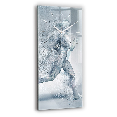 Zegar szklany Biegnący człowiek