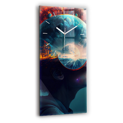 Zegar szklany Futurystyczny świat