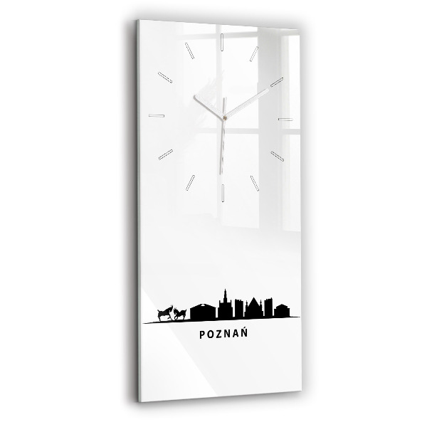 Zegar szklany Poznań panorama grafika