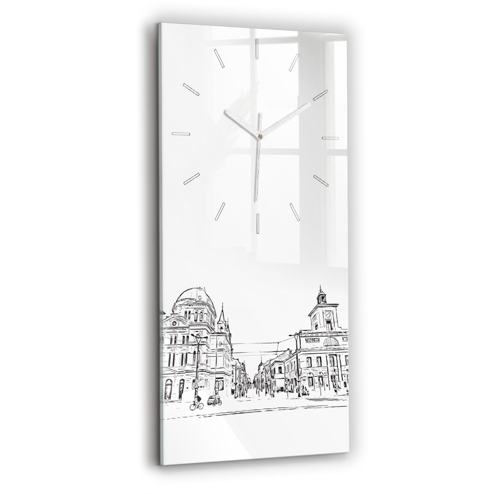 Zegar szklany Ilustracja miasta Poznań