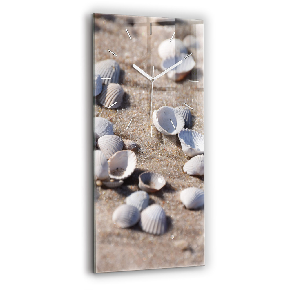Zegar szklany Muszelki na plaży