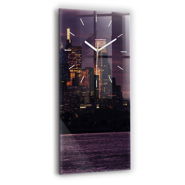 Zegar szklany Panorama miasta Philadelphia