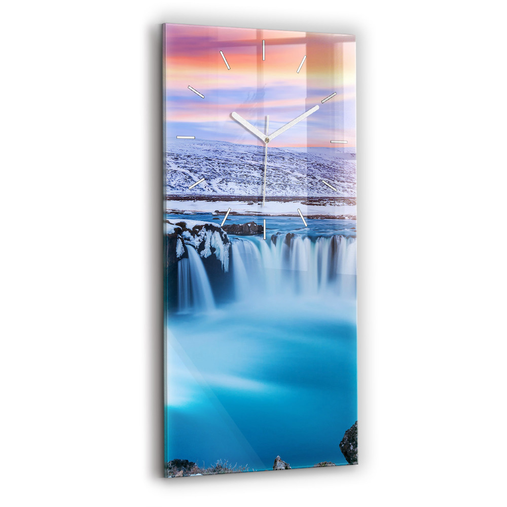 Zegar szklany Wodospad Godafoss Islandia