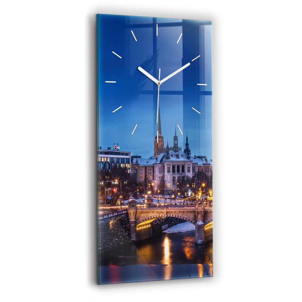 Zegar szklany Panorama miasta Pilzno