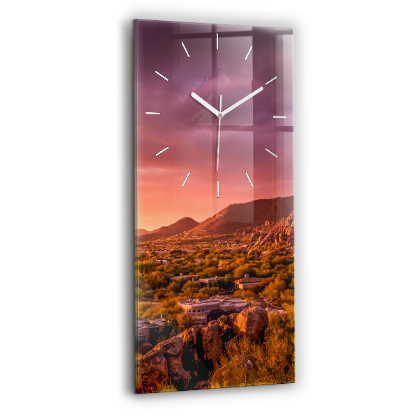 Zegar szklany Zachód słońca North Scottsdale