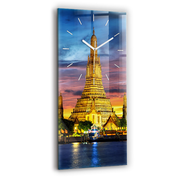 Zegar szklany Świątynia w Bangkok Tajlandia