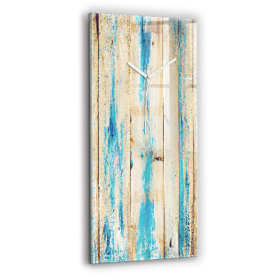 Zegar szklany Porysowane drewno