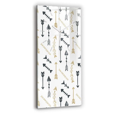 Zegar szklany Geometryczny wzór hipsterski