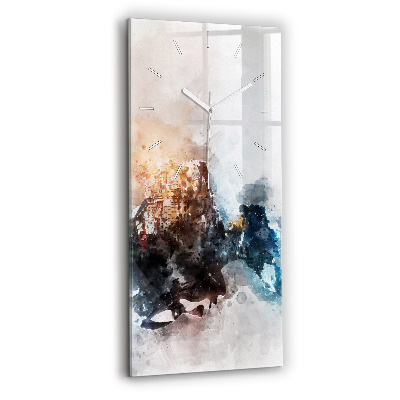 Zegar szklany Abstrakcyjne twarze