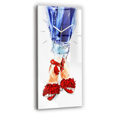 Zegar szklany Kobiece Szpilki