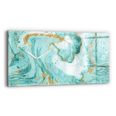 Zegar szklany Tekstura marmuru