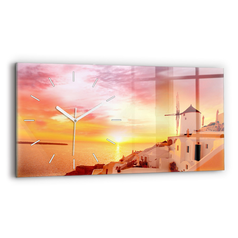 Zegar szklany Stary wiatrak w Santorini