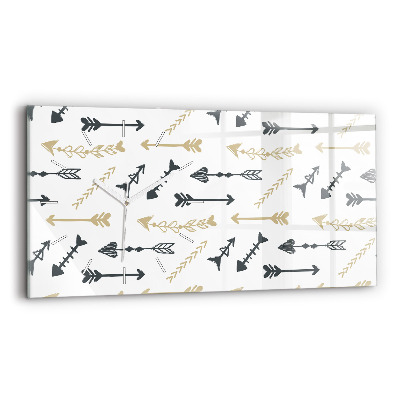 Zegar szklany Geometryczny wzór hipsterski