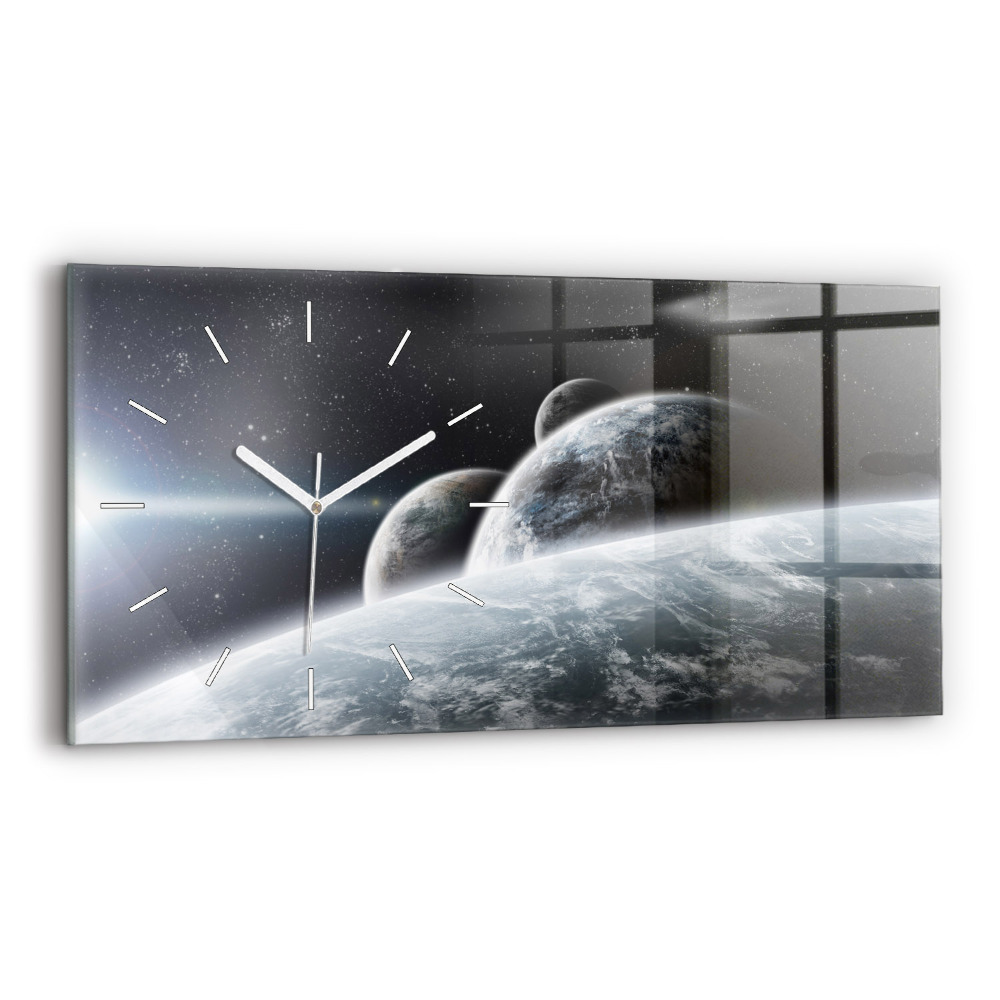 Zegar szklany Kosmos Planety