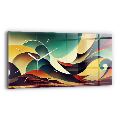 Zegar szklany Linie abstrakcyjne tło