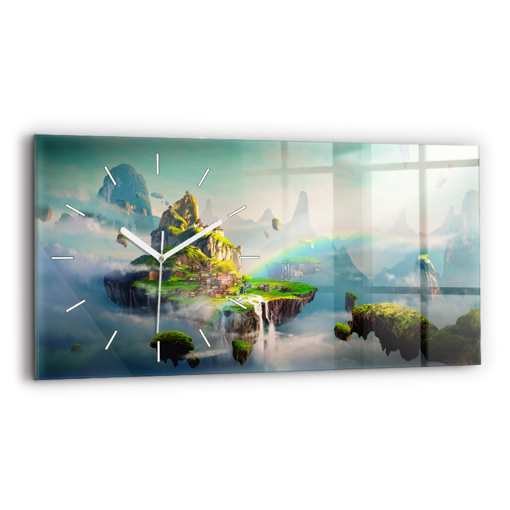 Zegar szklany Sceny fantasy w stylu chińskim