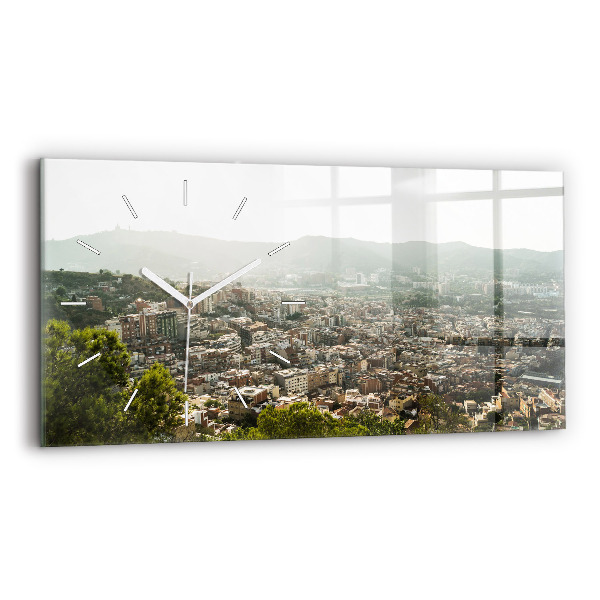 Zegar szklany Barcelona widok Montjuic