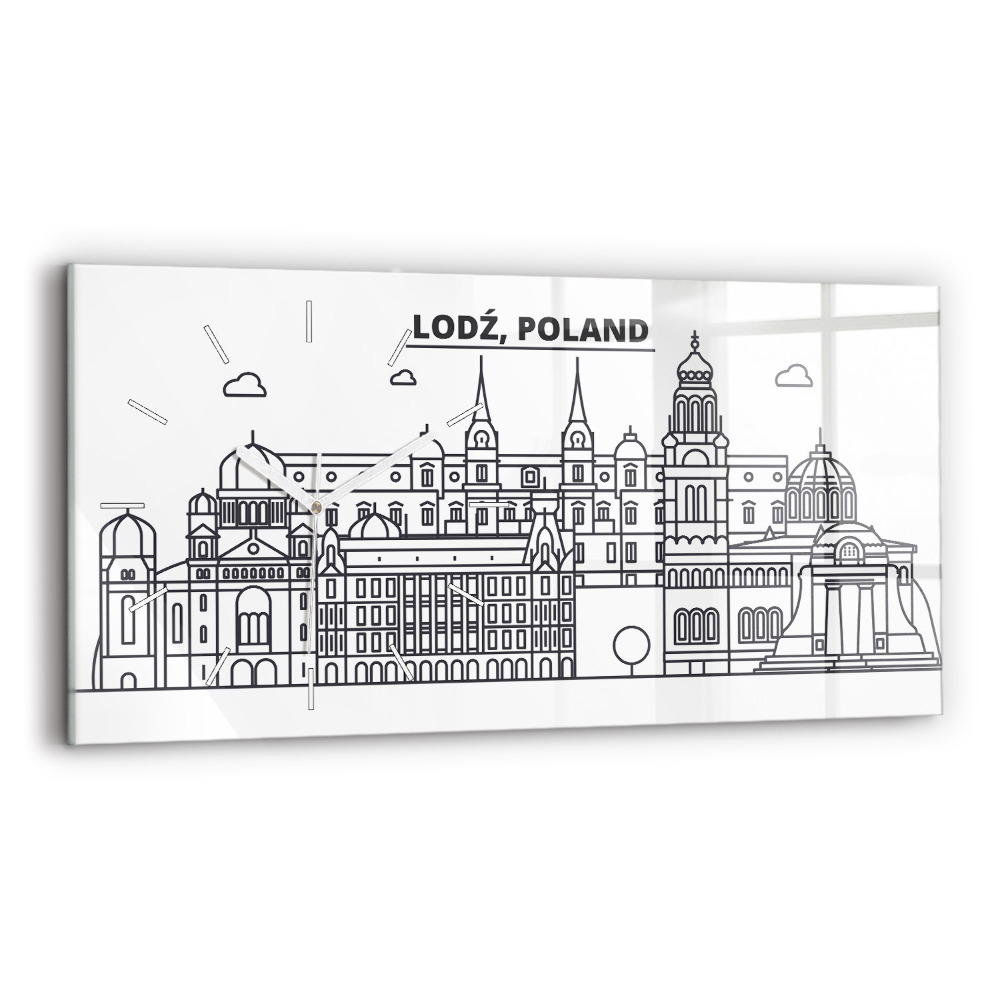 Zegar szklany Łódź architektura panorama