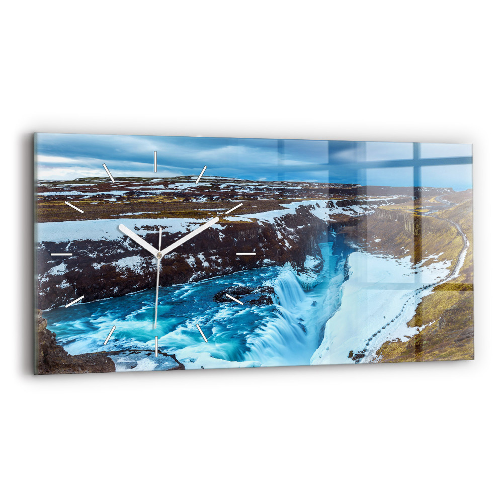 Zegar szklany Wodospad Gullfoss na Islandii