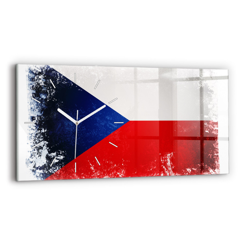 Zegar szklany Flaga Czech