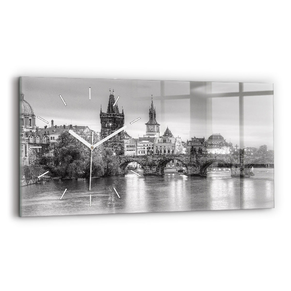 Zegar szklany Widok na Most Karola Praga