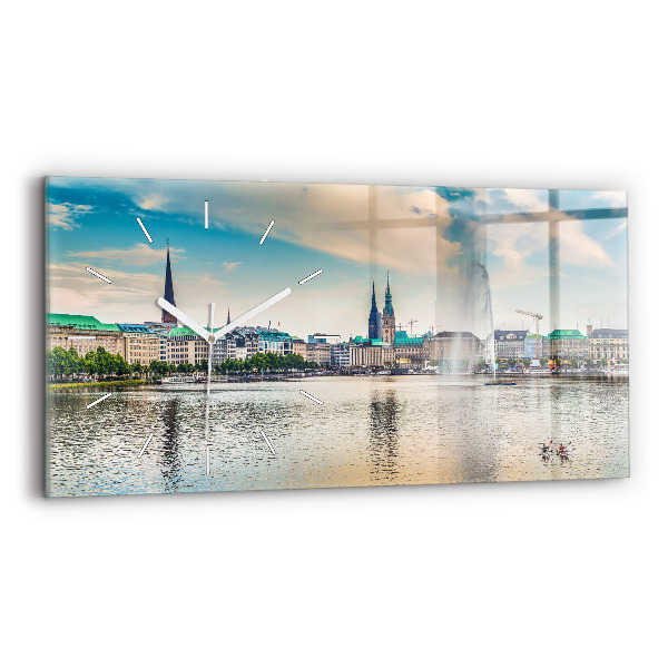 Zegar szklany Binnenalster w Hamburgu