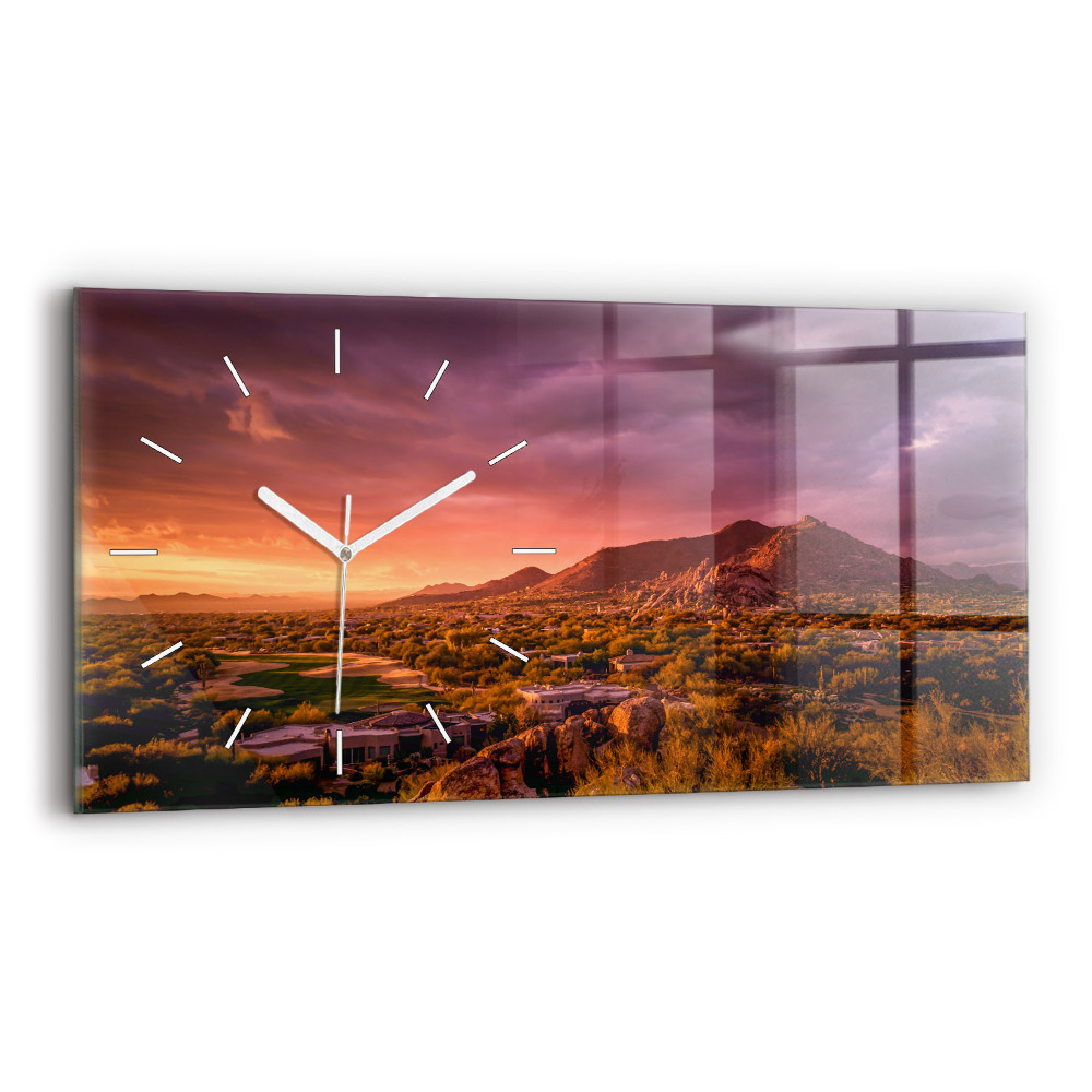 Zegar szklany Zachód słońca North Scottsdale