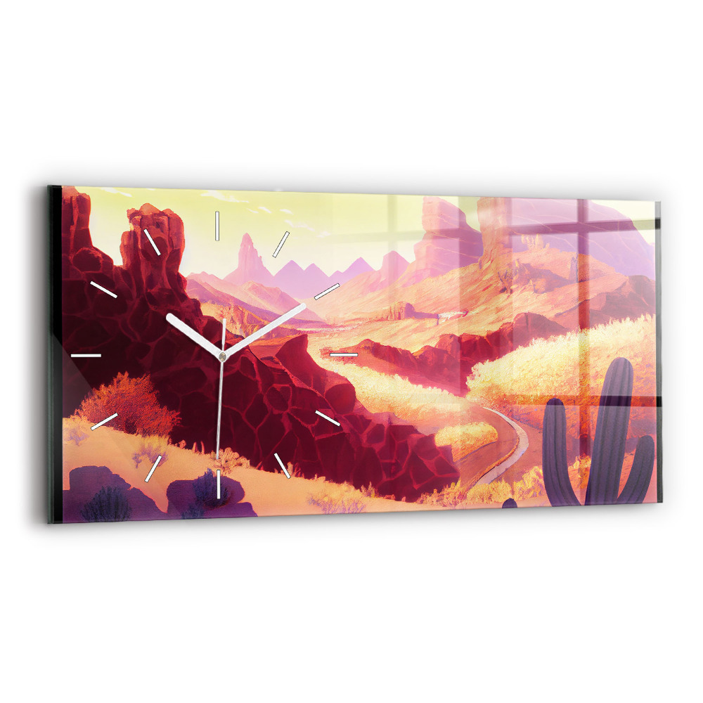 Zegar szklany Pustynia w Arizonie ilustracja