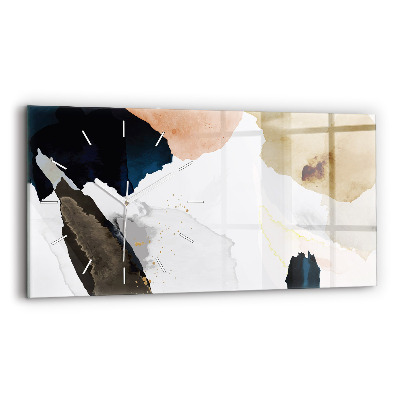 Zegar szklany Plamy abstrakcja