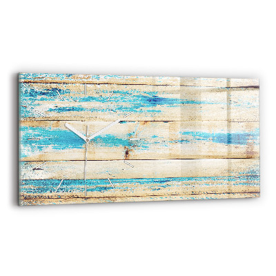 Zegar szklany Porysowane drewno