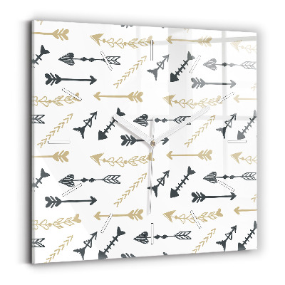 Zegar szklany Geometryczny wzór hipsterski