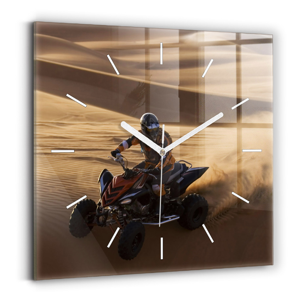 Zegar szklany Quad na pustyni