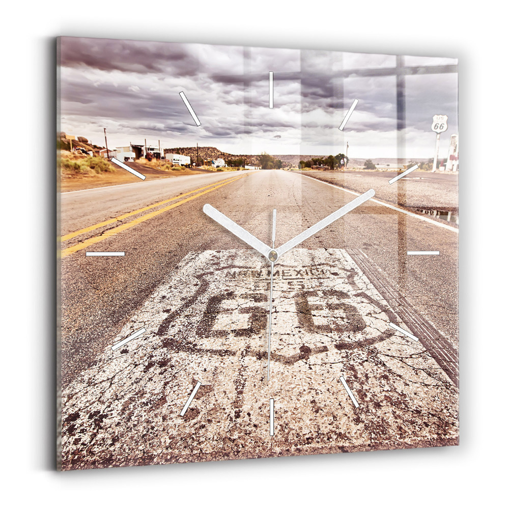 Zegar szklany droga Route 66 USA