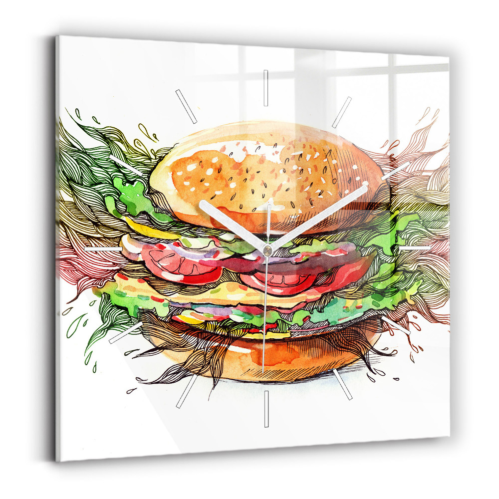 Zegar szklany Burger z serem XXL