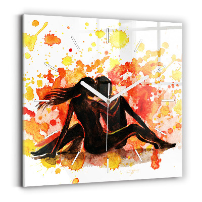 Zegar szklany Miłość i zakochana para